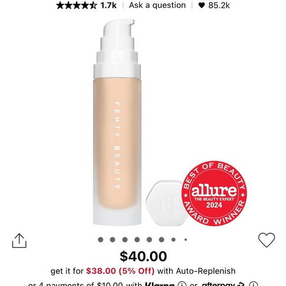 Fenty Beauty soft lit naturally luminous Foundation shade 120 - Picture 2 of 7